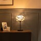 image 3 of ValueLights Hudson Black Table Lamp Black Tortoise Shell Shade & Bulb