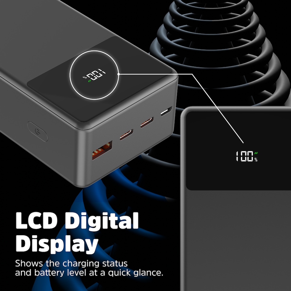 image 1 of Energizer 27mAh USB-C PD 65W Notebook Power Bank black