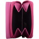 image 4 of London Leathergoods Womens Small Leather Zip Round Tri-Fold Money / Coin / Credit Card Holder / Purse - Cerise | Pink | Cerise