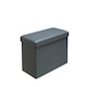 image 2 of Faux Leather Storage Ottoman Storage Box With Lid Foldable - 76x38x38cm Rectangle | Black
