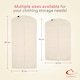 image 5 of 3 x Deluxe 100% Natural Zipped Cotton Suit Cover (Approx. 99 x 60cms) Cream