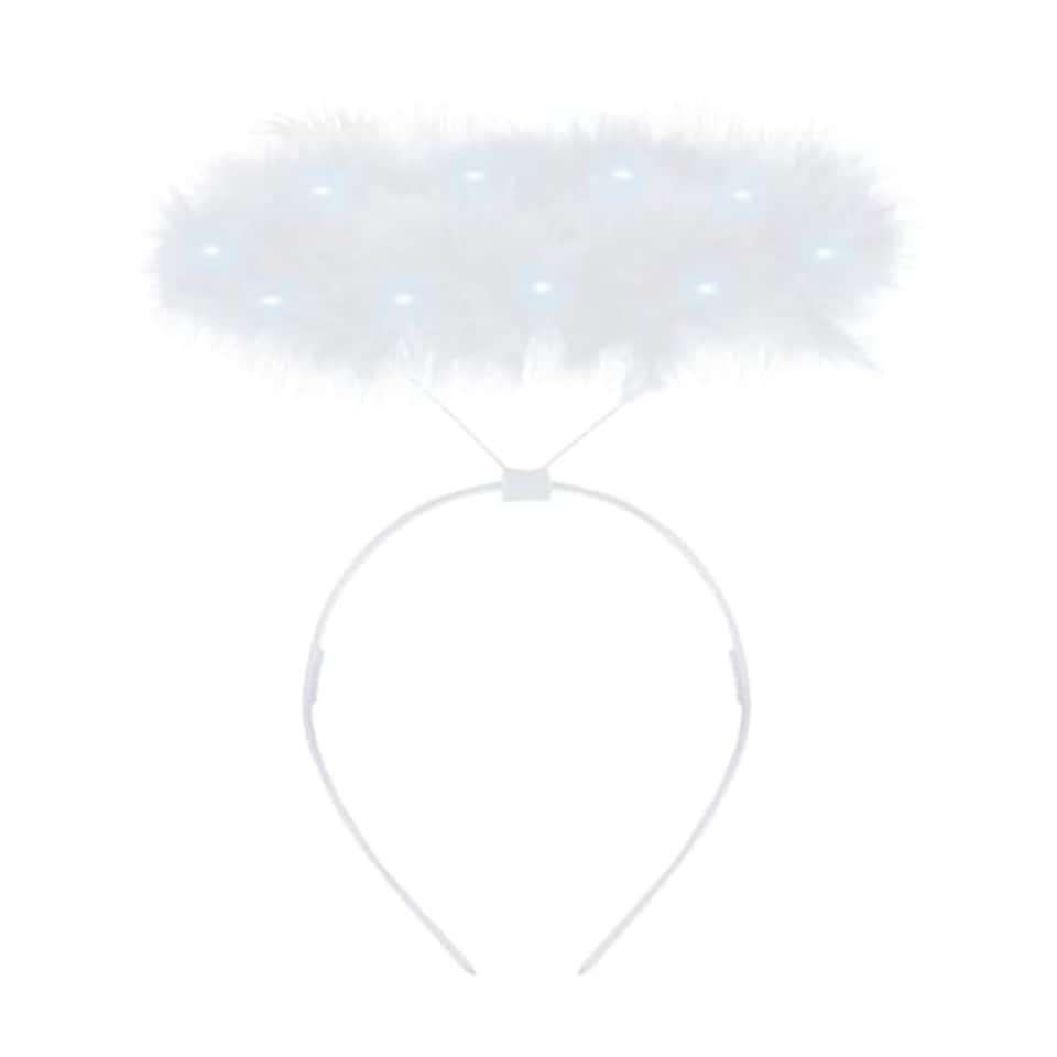 Light Up White Angel Halo White Headband