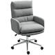 image 1 of HOMCOM Home Office Chair, Upholstered Sherpa Fleece Desk Chair with Height Adjustable, Tilt Function and 360 Swivel Wheels for Home Office and Study Room, Grey | Grey
