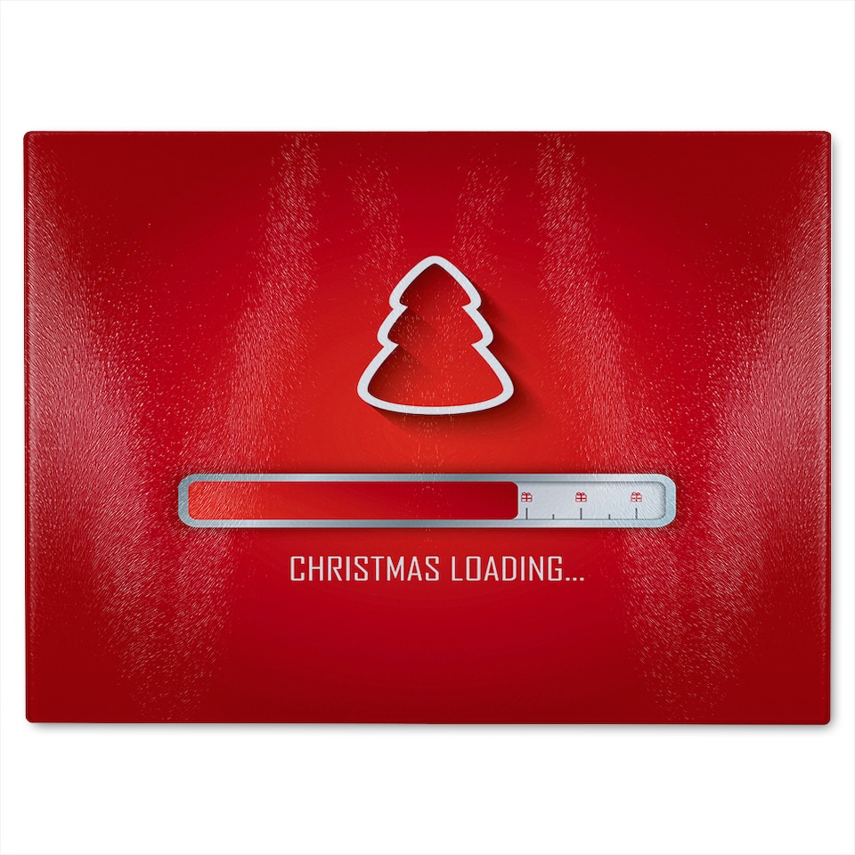 image 1 of Christmas Loading Dining Glass Chopping Board | Multi