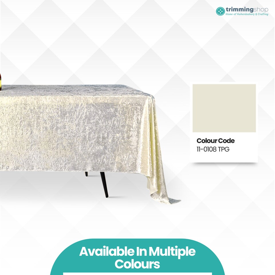 image 1 of Rectangle Crushed Velvet Table Cloth, Washable Table Cover - 70" x 144"