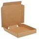 image 2 of 50 x 7" Pizza Boxes Plain Brown Postal Box Takeaway Style Boxes Brown