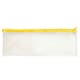 image 1 of Janrax 13x5" Yellow Zip Clear Exam Pencil Case