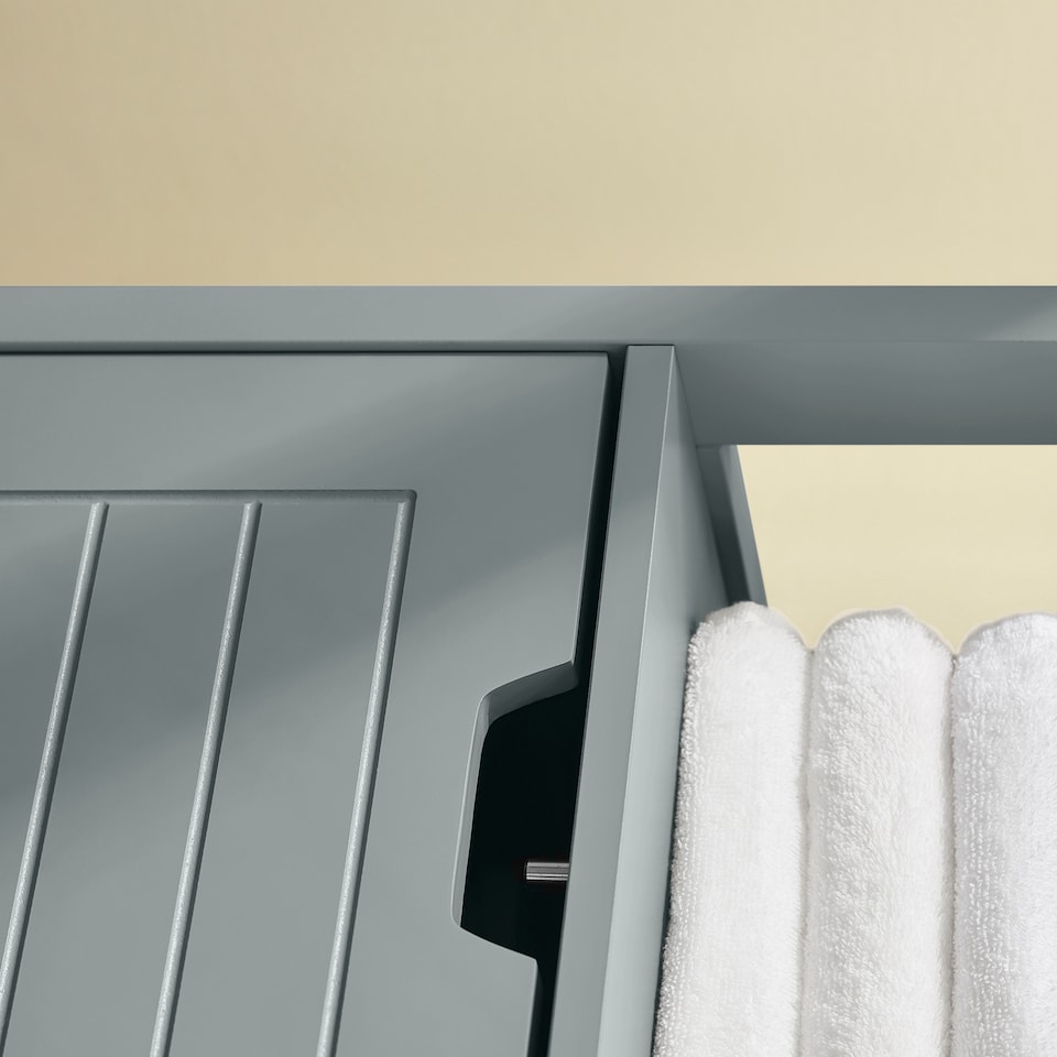 image 1 of SoBuy FRG127-SG,Narrow Bathroom Cabinet with 2 Drawers and 1 Shelf | Grey | Grey | 1