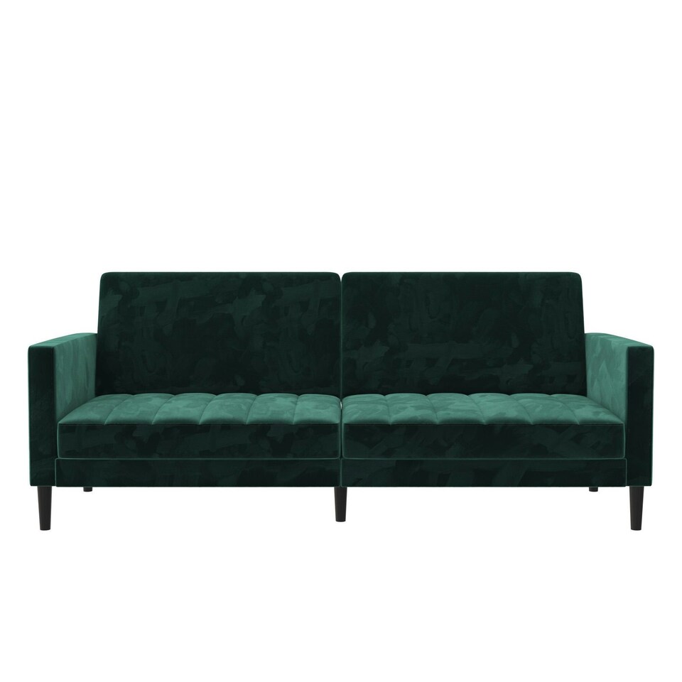 image 1 of Dorel Home - Liam Sofa Bed in Velvet Green | Green | GREEN VELVET | Not provided