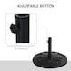 image 3 of Outsunny 13KG Round Parasol Base Heavy Duty Cement Stand Umbrella Holder Garden