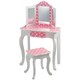 image 4 of Teamson Kids Gisele Polka Dot Vanity Set with Tri-Fold Mirror