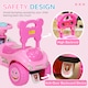 image 3 of AIYAPLAY Ride on Car, Push Along Toy, Toddler Car Foot to Floor with Under Seat Storage, Anti-Over-Backwards Device, Horn, Music, Light, for 18-36 Months, Pink