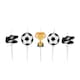 image 1 of Anniversary House Football Party Pick Candles Pack of 5