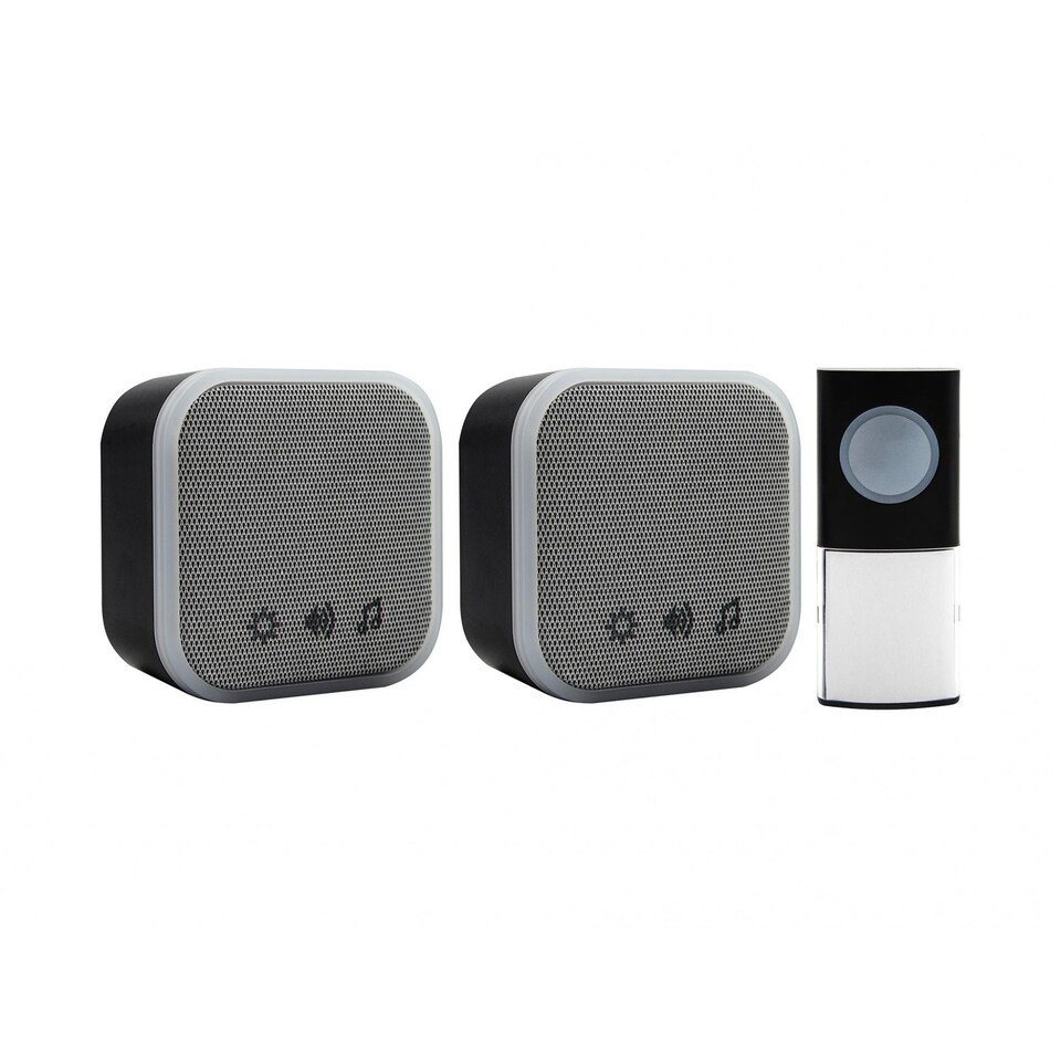 image 1 of Uni-com Portable And Plug-in Door Chime Set (UK Plug) | Multi | Multi Colour | Black | 1