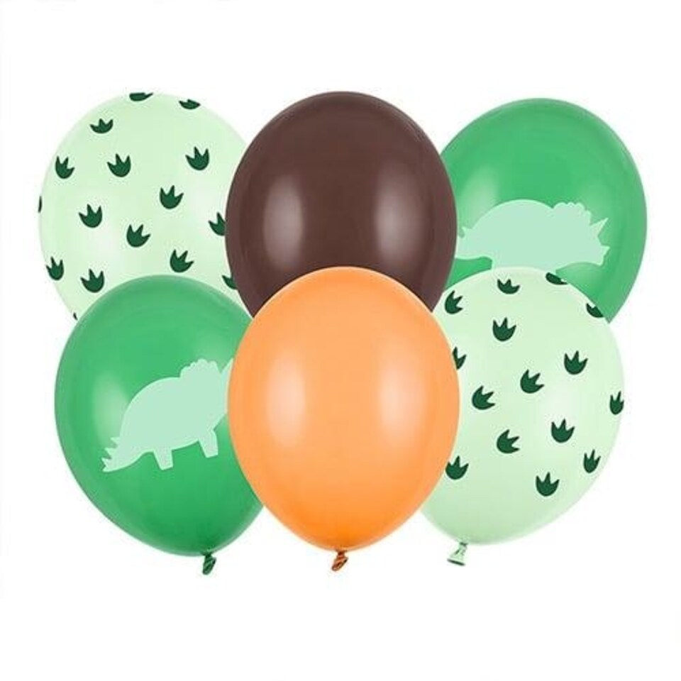 image 1 of Dinosaur Latex Balloons 30cm / 12 in - Pack of 6