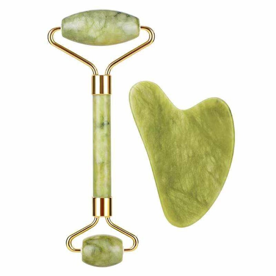 BeReal Skin and Beyond - Jade Face Roller and Scraper Set