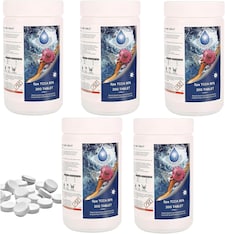 5 Kg Chlorine Tablets Water Treatment for Rapid Disinfecting and Cleaning of Hot Tub Spa and Swimming Pool 250 x 20g