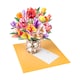 image 1 of Petals of Joy Tulip Basket 3D Pop Up Greeting Card