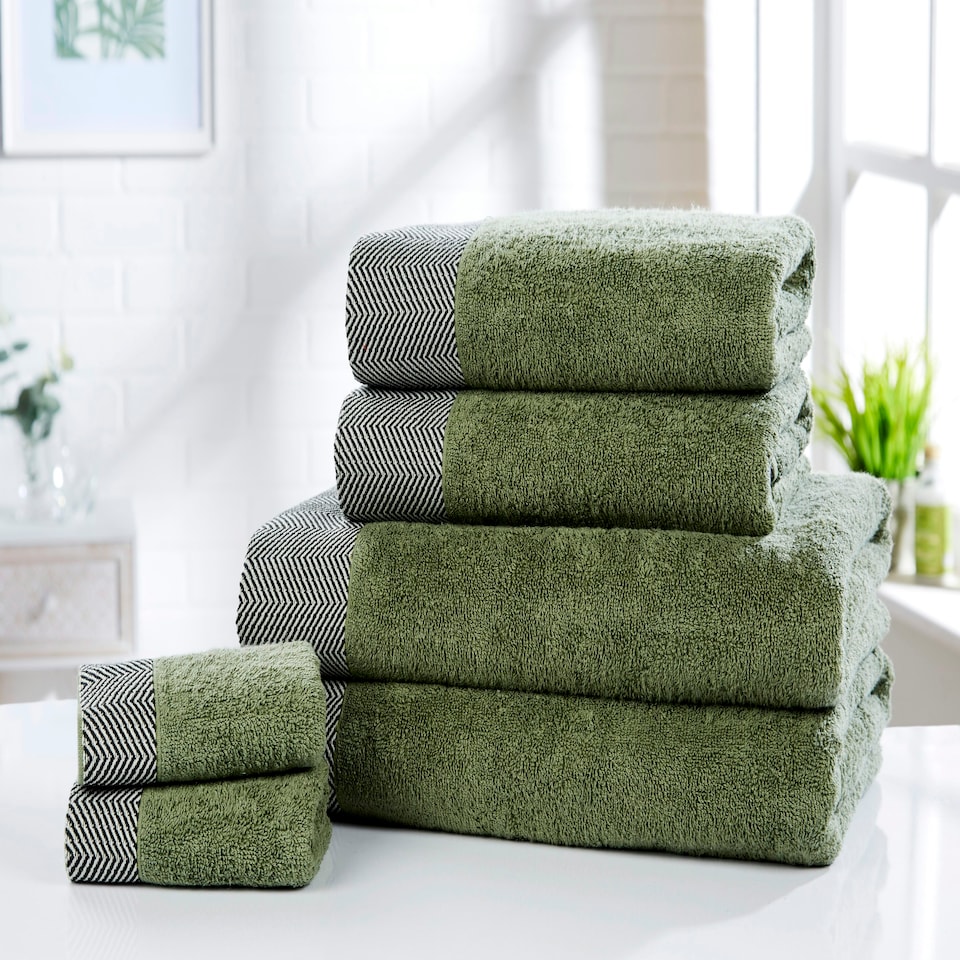 image 1 of Tidal Pure Cotton Face Towels Super Soft and Absorbant Green | Face cloth