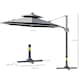 image 7 of Outsunny 3m Cantilever Parasol Solar Lights Power Bank Base 360° Spin Dark Grey