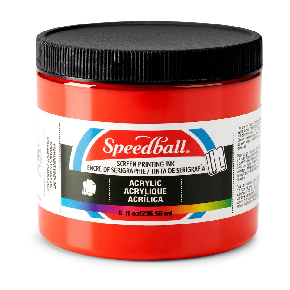 image 1 of Speedball Acrylic Screen Printing Ink, Medium Red, 8oz