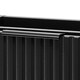 image 4 of Bathroom Vanity Unit 400mm Ribbed Textured Black Modern Wall Hung Floating Cloakroom Cabinet - Adel