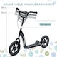 image 4 of HOMCOM Push Scooter Teen Kids Stunt Bike Ride On with 12" EVA Tyres, Black