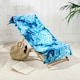 image 1 of OHS Marble Print Soft Absorbent Quick Drying Travel Holiday Summer Beach Bath Towel Blue | Teal Blue | One size