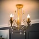 image 2 of ValueLights Odelia 3 Way White Ceiling Light Chandelier | Cream