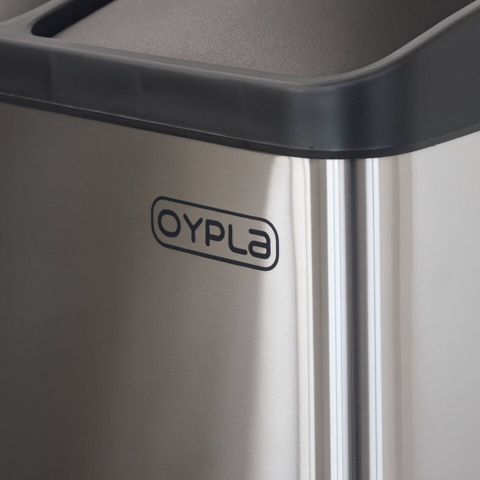 image 1 of 30L Stainless Steel Double Compartment Pedal Kitchen Waste Bin | Silver