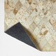image 5 of Homescapes Gold and Grey Geometric Diamond Leather Rug - 90 x 150 cm