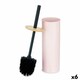image 1 of Toilet Brush Berilo B1041C BAMBOO - 399 Pink Metal Bamboo Plastic 9,5 X 27 X 9,5 cm (6 Units) Pink