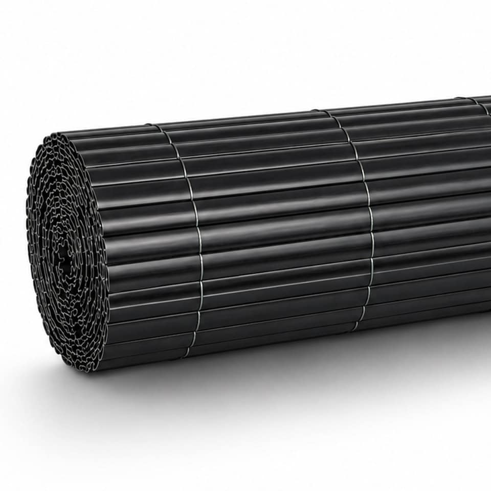 image 1 of 1m x 3m Grey PVC Outdoor Garden Fencing Privacy Screen Roll | Grey | 1