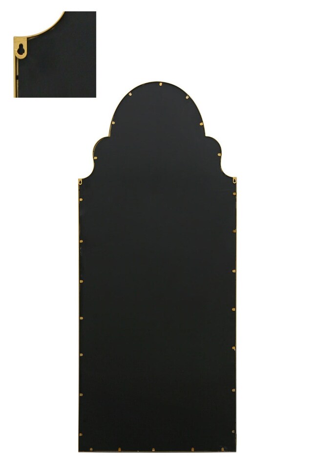 image 1 of The Arcus - Gold Framed Arched Leaner/Wall Mirror 79" X 33" (200CM X 85CM) | Gold