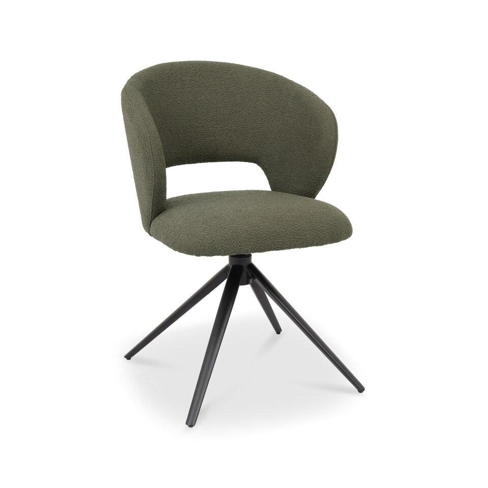 image 1 of Bentley Designs - Stella - Swivel Chair in Green Boucle Fabric (Single)