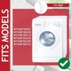 image 3 of SPARES2GO Door Handle for Bosch for Neff for Siemens Washing Machine 10009732 266751 641104 648581 (White)