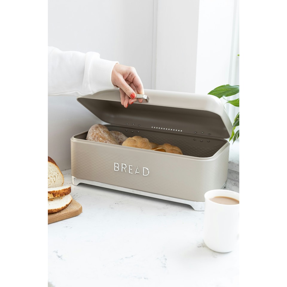 image 1 of Lovello Bread Bin Latte Cream Textured