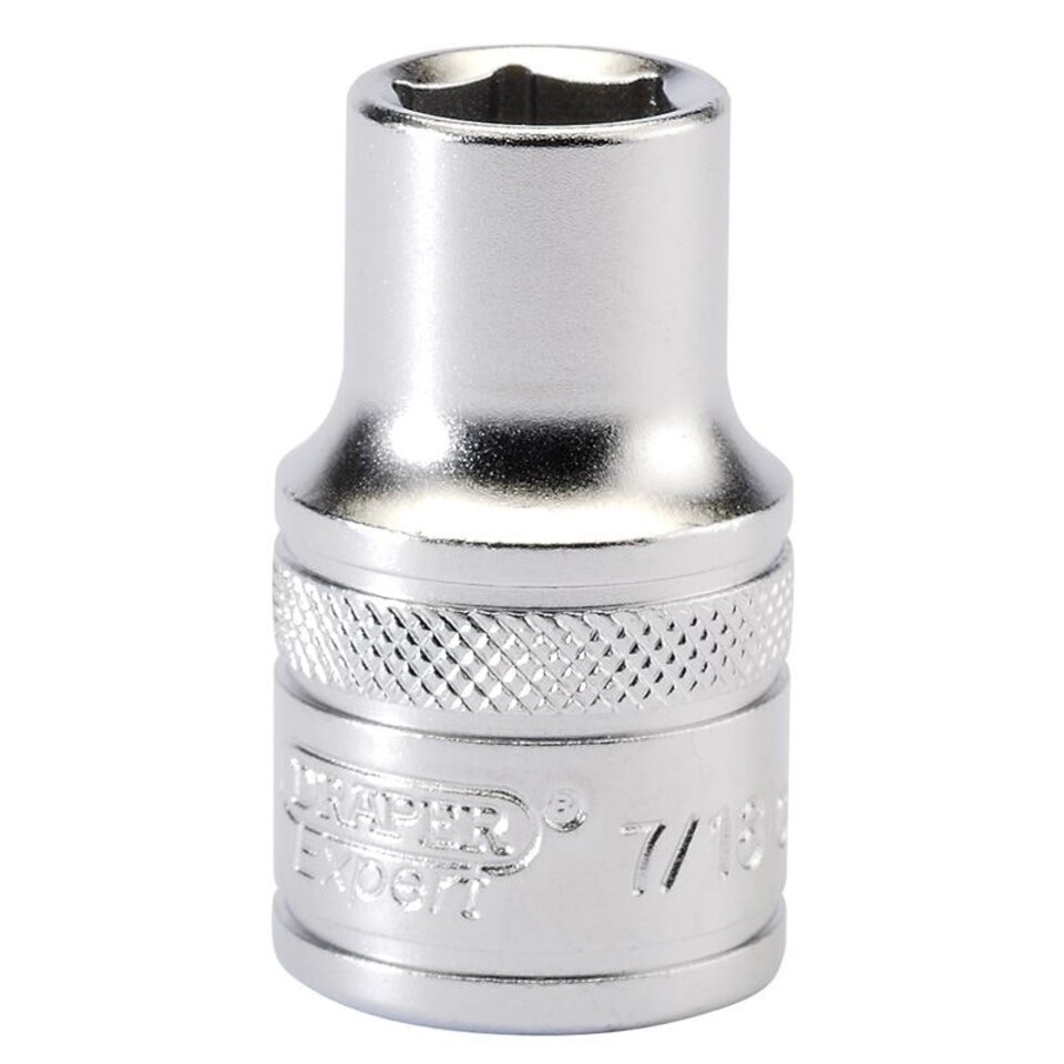7/16" 6Pt Socket 1/2 Dr-Pckd - 16625