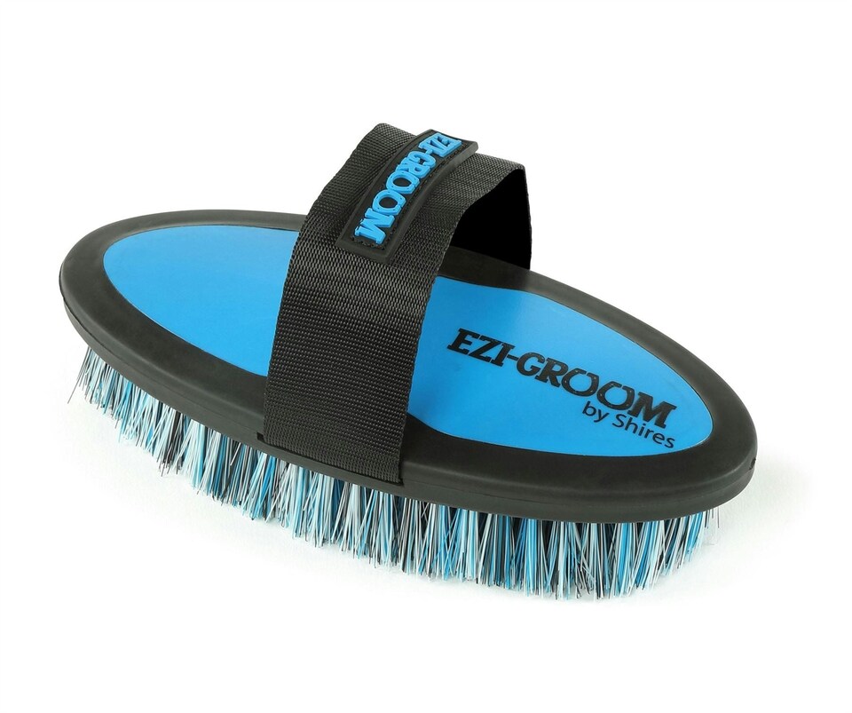 image 1 of Shires Ezi-Groom Body Brush | Green | Small