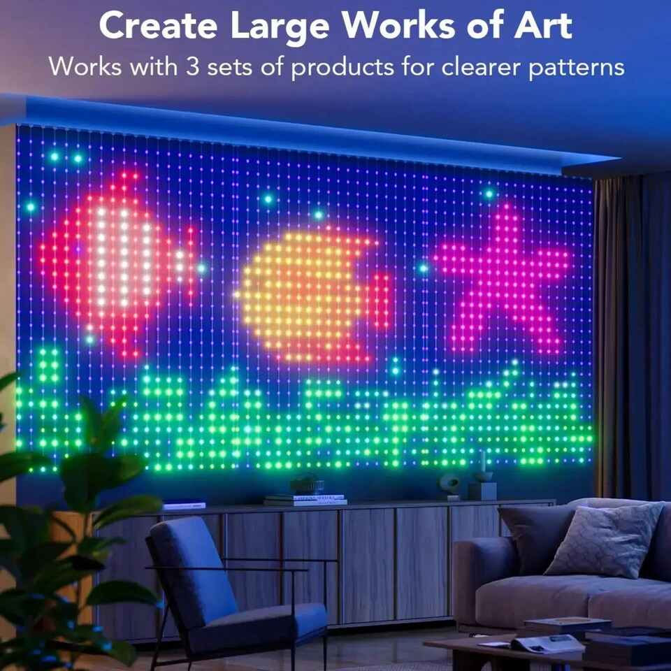 image 1 of Govee WIFI & Bluetooth Curtain Light