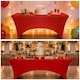 image 7 of 6FT Spandex Tablecloth Tight, Fitted Rectangular Patio Table Cover - 1pc