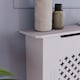 image 5 of Vida Designs Oxford Radiator Cover Painted MDF Cabinet, White, 78cm