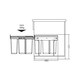 image 2 of FittingsCo, 40 Litre Under Counter Pull Out Waste Bin, 1x20L + 2x10L, Suits 400mm Base Cabinet, Base Mounted