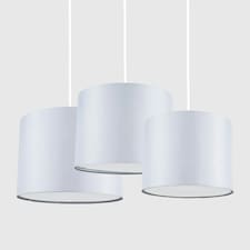 ValueLights Torbery Set of 3 Grey Nesting Lamp Shades & Bulbs Grey