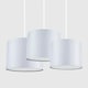 image 1 of ValueLights Torbery Set of 3 Grey Nesting Lamp Shades & Bulbs Grey