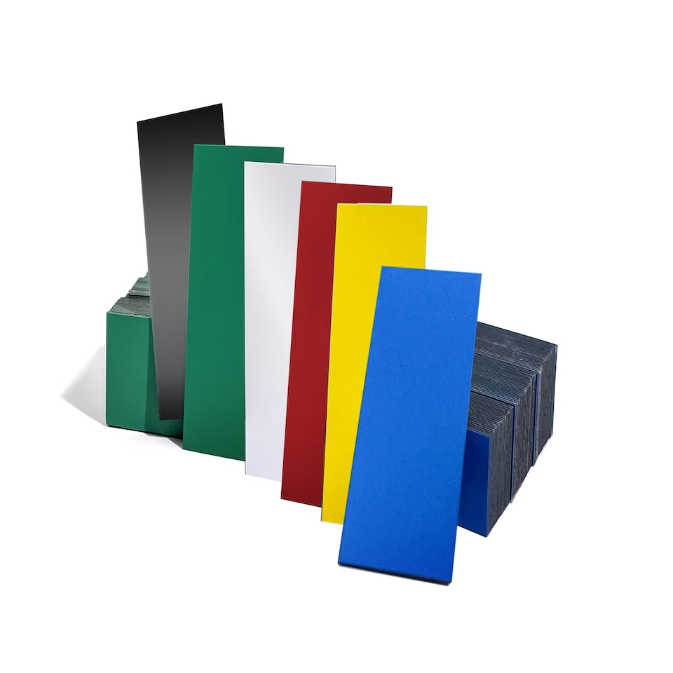 image 1 of Pack of 75 Yellow Magnetic Strip Name Tag Labels