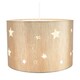 image 1 of Contemporary Beige Linen Childrens/Kids Pendant/Lamp Shade with Laser Cut Stars | Cream | Beige | 1