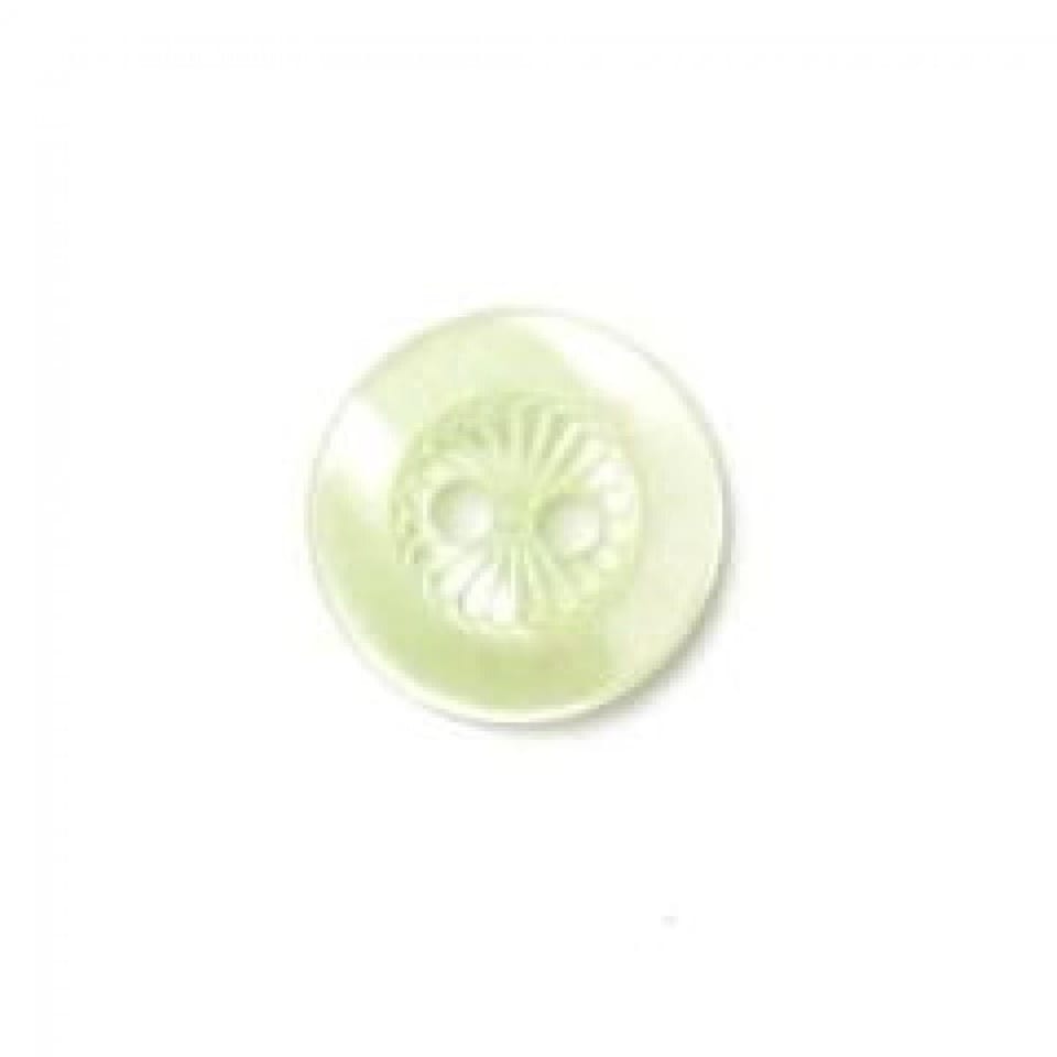 Crendon Green Round Geometric Inset Buttons for Dressmaking - 13mm - per value pack of 65