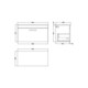 image 2 of Balterley Millwich Contemporary 1 Drawer Wall Hung Vanity Unit with Laminate Carrara Marble Worktop, Charcoal Black, 800mm
