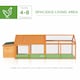 image 3 of PawHut Wooden Chicken Run with Nesting Box, Openable Roof, for 4-8 Chickens